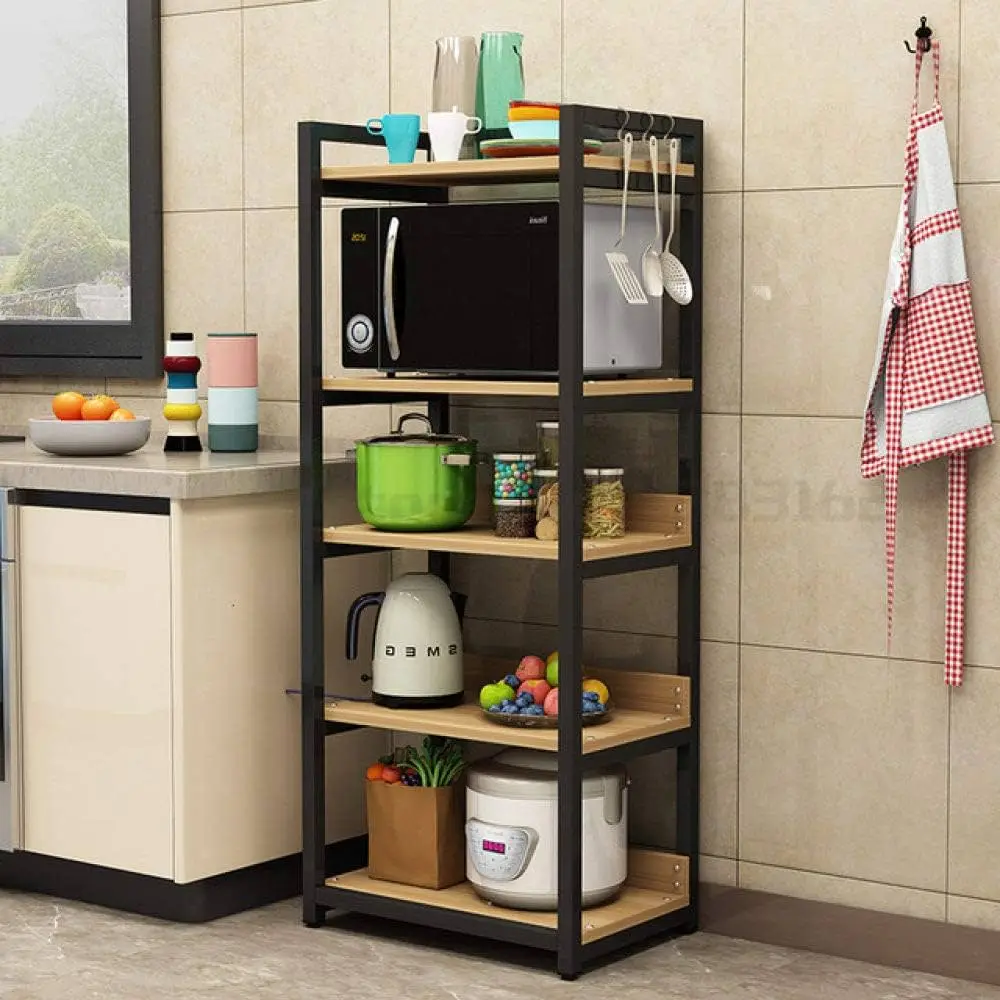 Kitchen rack Floor-to-ceiling multi-layer microwave oven rack