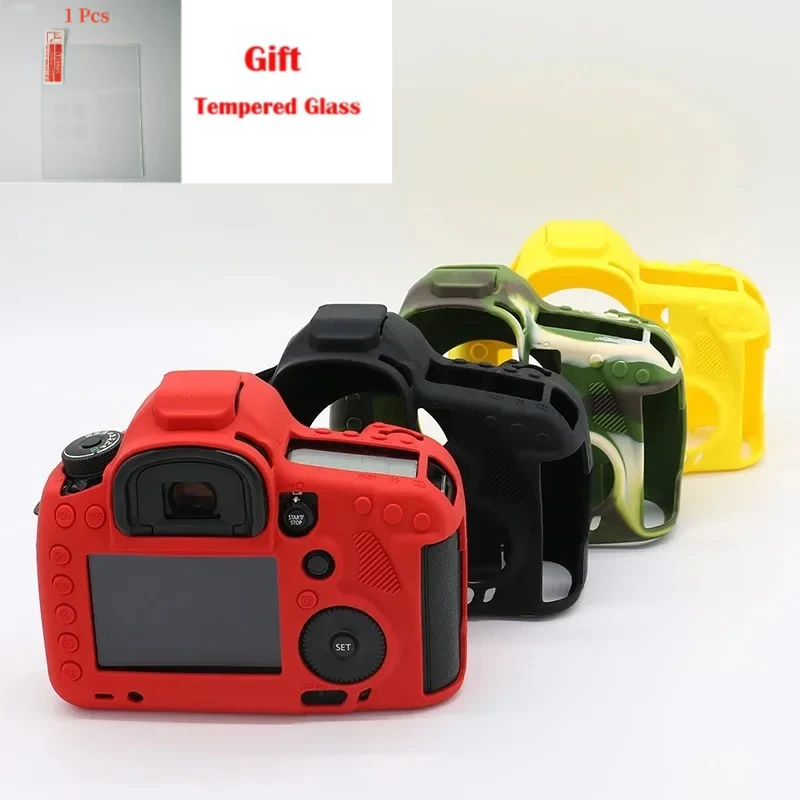 

Silicone Case Camera Bag For Canon EOS 5DIII/5DS/5dr case glossy protective cover + free tempered film