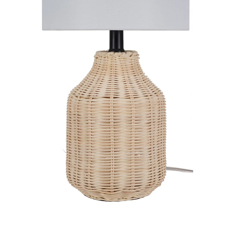 Better Homes & Gardens 18" Woven Rattan Table Lamp, Natural Finish