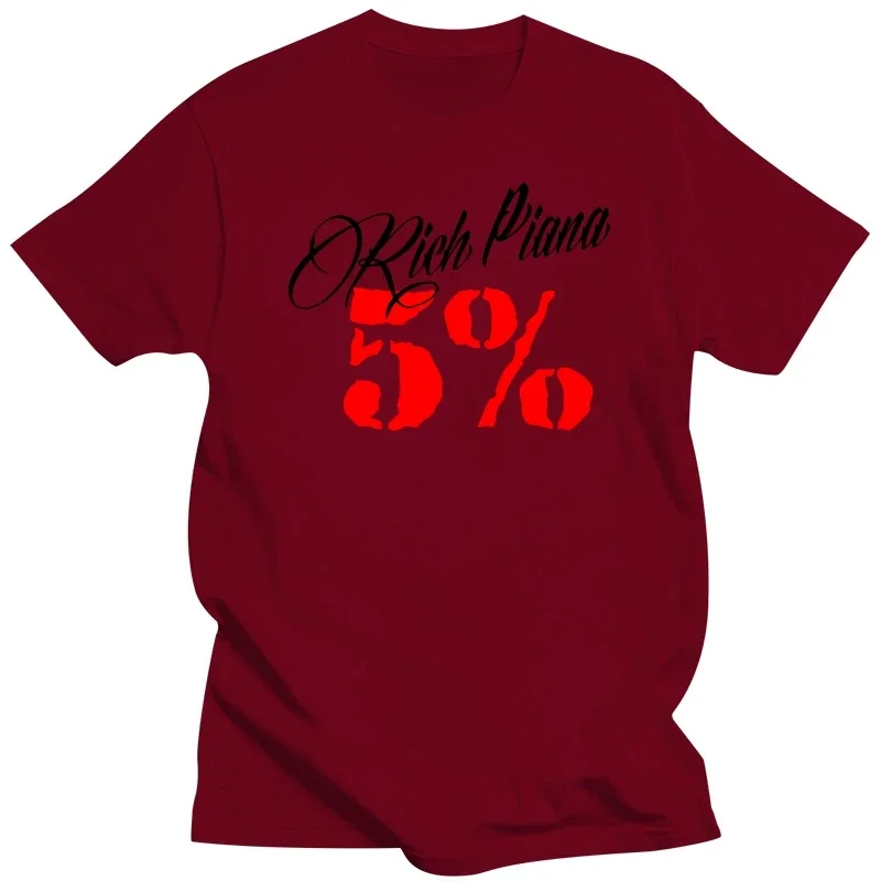 5% Classic Logo Cool Men 2024 Fashion High Quality 100% Cotton T-Shirt Printed Crew Neck