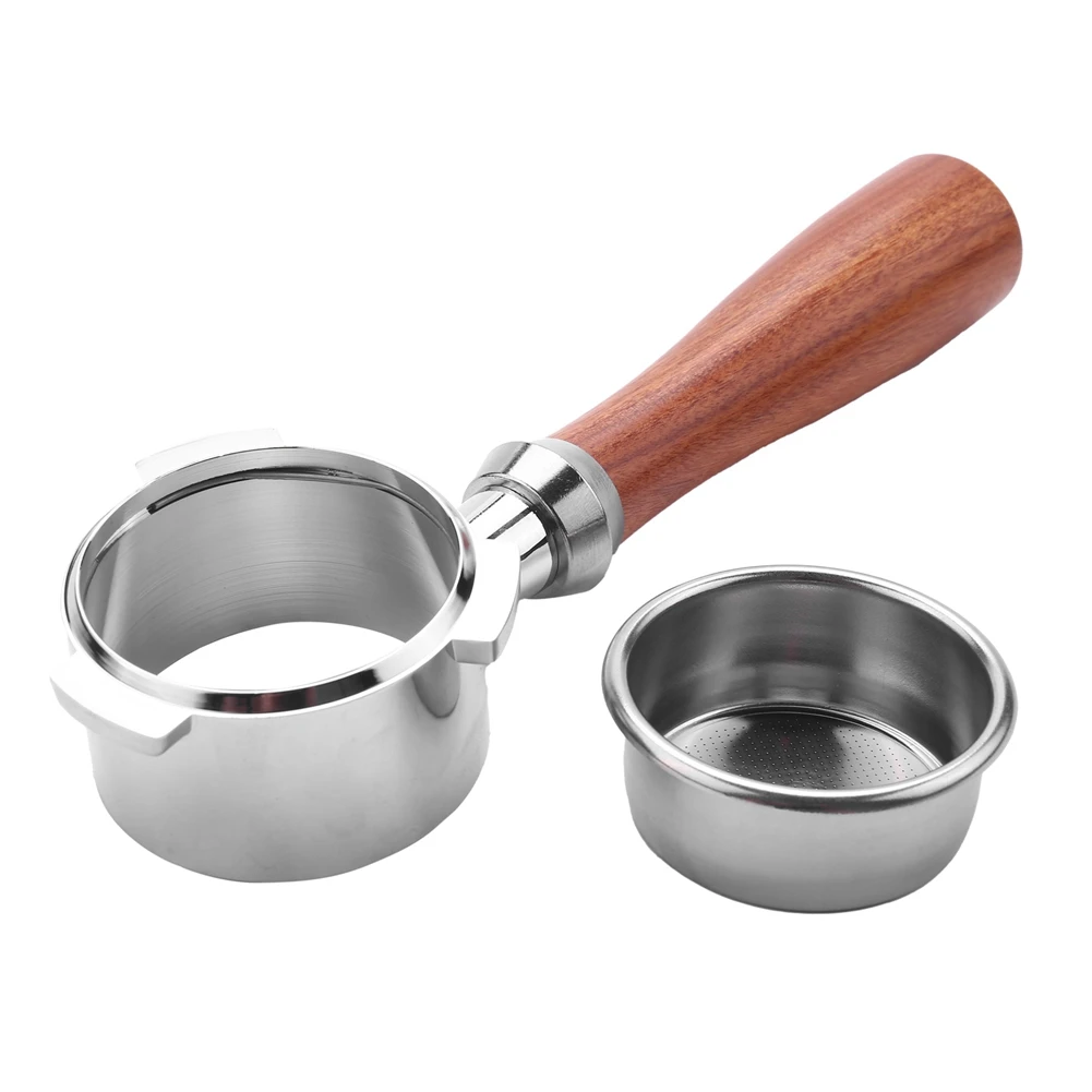 ABBK-2 Buah Portafilter Kopi Tanpa Dasar 54Mm untuk Seri Breville Barista dengan Mesin Pengganti Keranjang Filter 2 Cangkir