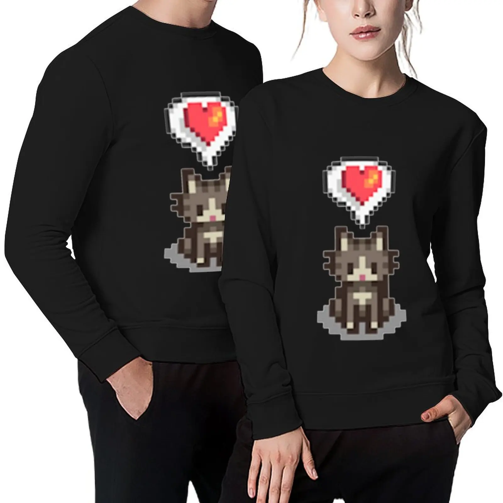 

Stardew Valley Happy Grey Cat Pullover men's coat men's clothes tracksuit men anime clothing new sweatshirt