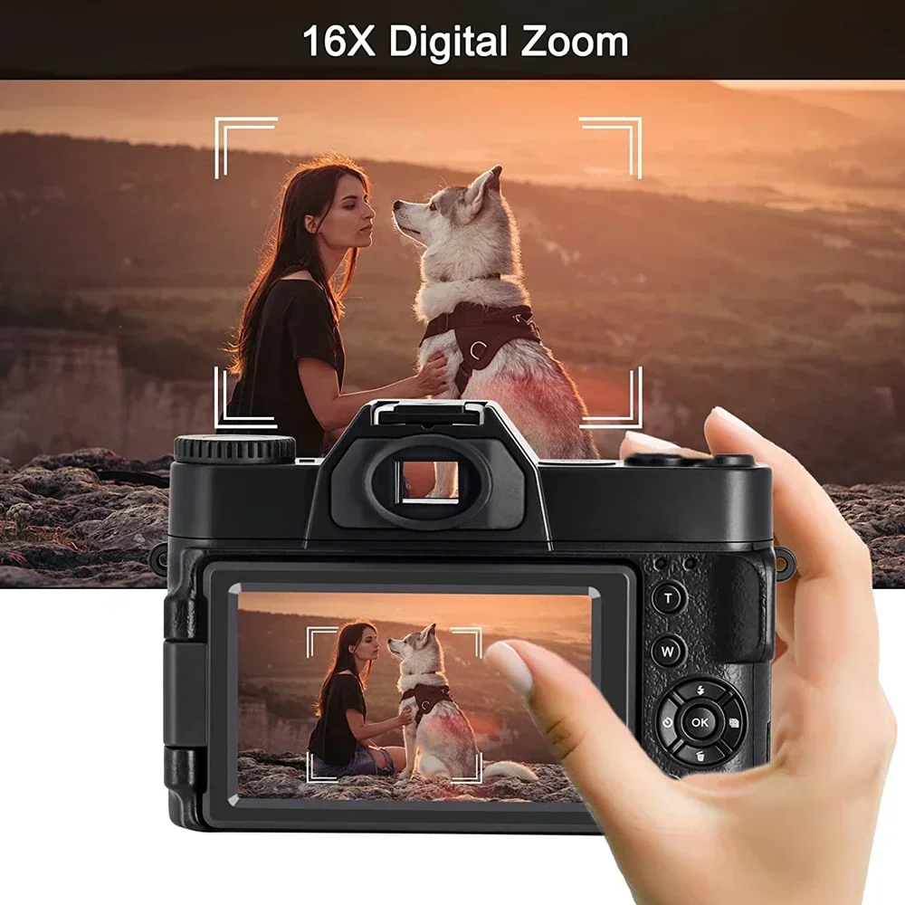 4K UHD Vlogging Camcorder 48MP Digital Camera 3.0