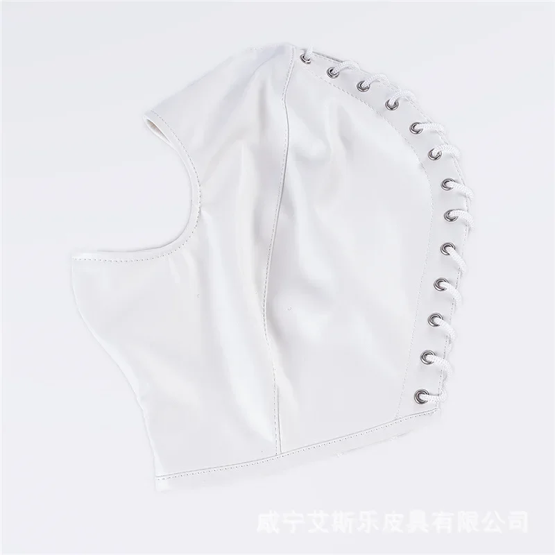 Fetish Mask Hood Sexy Toys Open Eye Bondage Hood Party Mask Cosplay Hood Headgear Mask Adult Game Sex Products