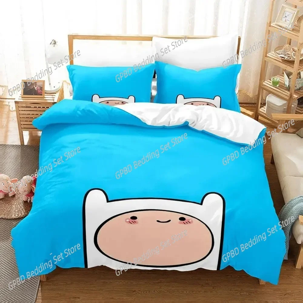 

New Anime Adventure Time Bedding Set For Bedroom Soft Modern Bedspreads Comefortable Kids Duvet Cover Quilt Cover And Pillowcase