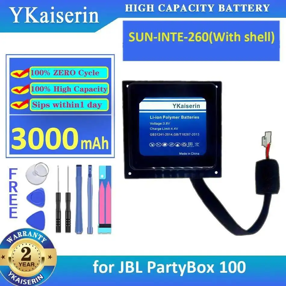 

Sun-Inte-260 с корпусом, аккумулятор для динамика, 3000 мАч, прочный для легкого веса Jbl Partybox 100