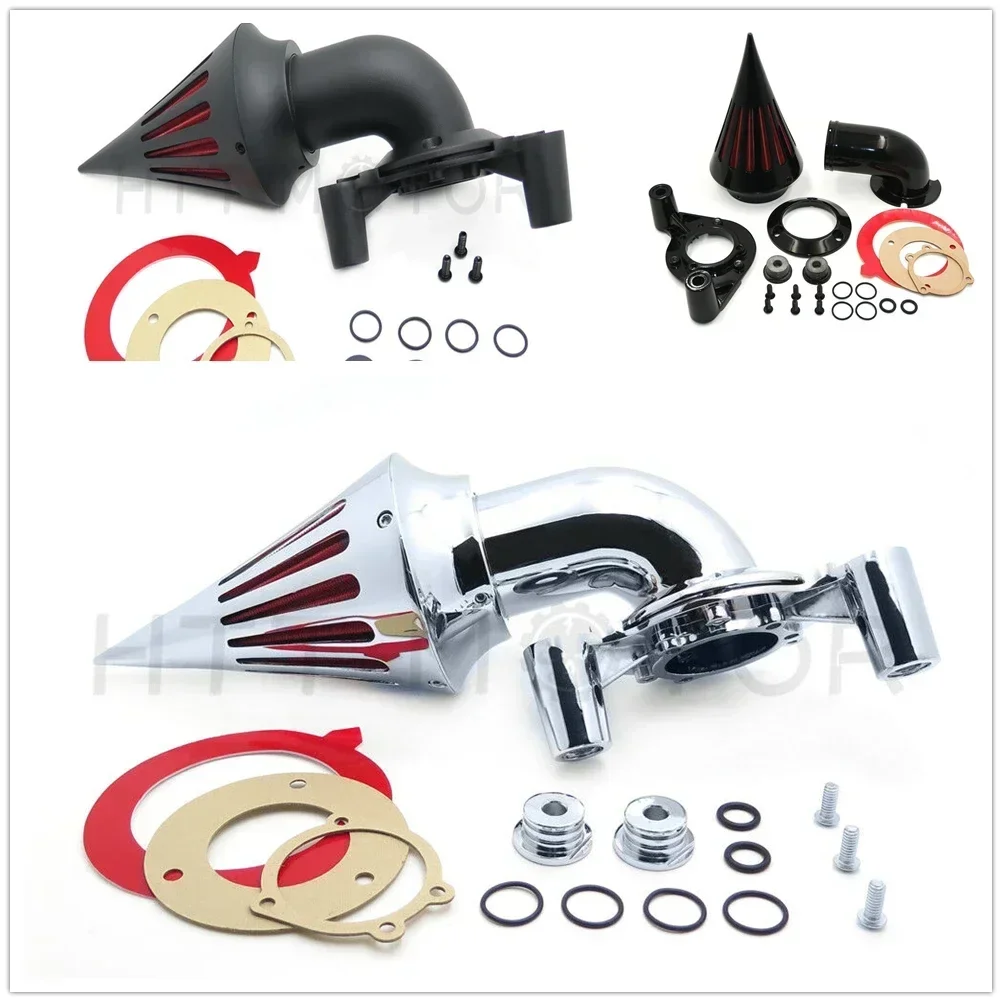 

Motorcycle Chromed Spike Air Cleaner Filter For 2008-2017 Harley Dyna Touring Models