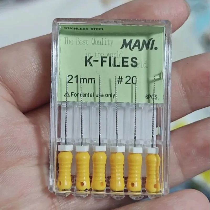 

Набор из 5 коробок стоматологических файлов H/K, 21/25 мм, для корневых каналов, из нержавеющей стали, ручные эндодонтические инструменты, 6 шт./коробка