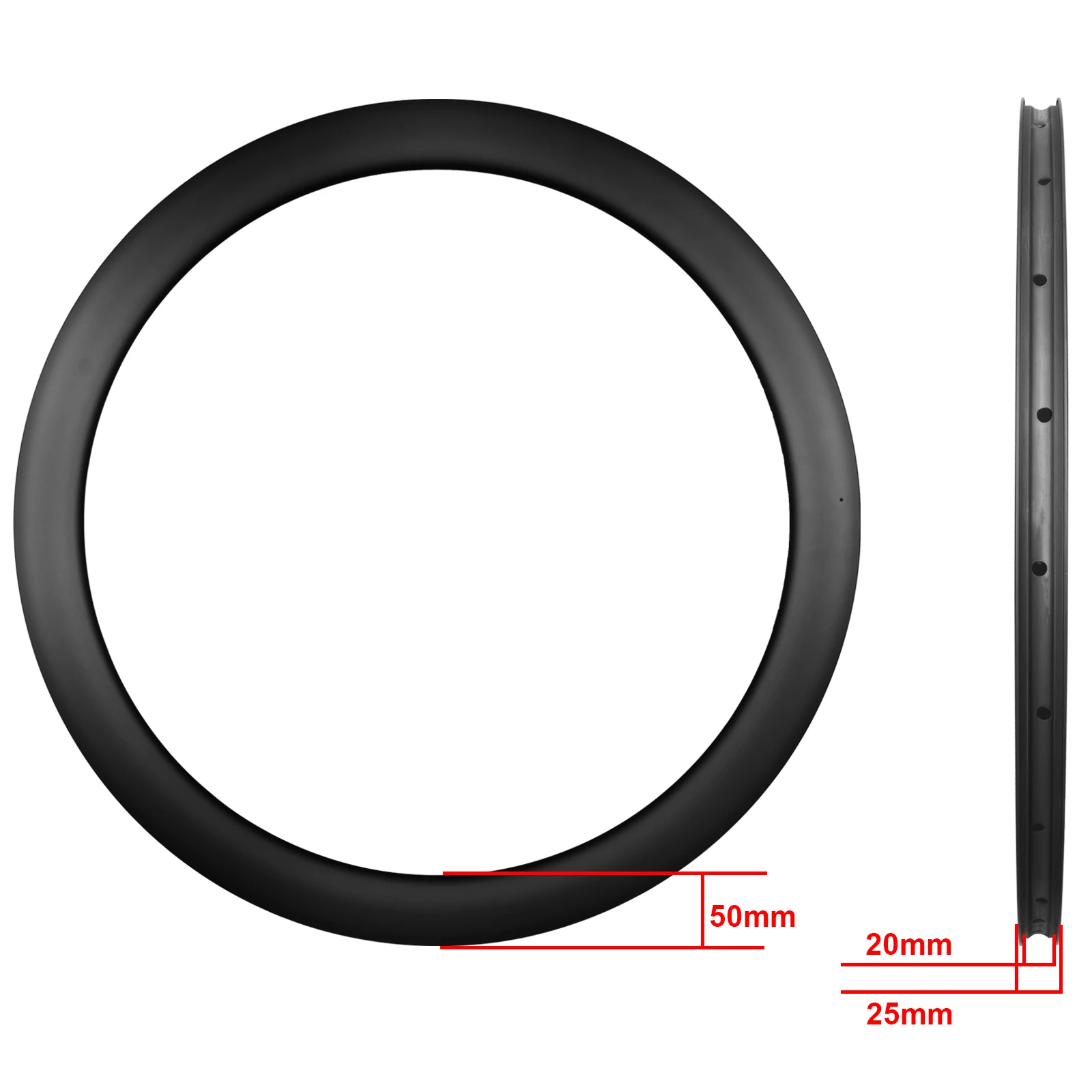 Road Carbon Bike Rims 24H  Disc Brake Tubeless 700c Super Light 28/31mm Width 35/37/50/51/61mm Profile Bicycle Parts