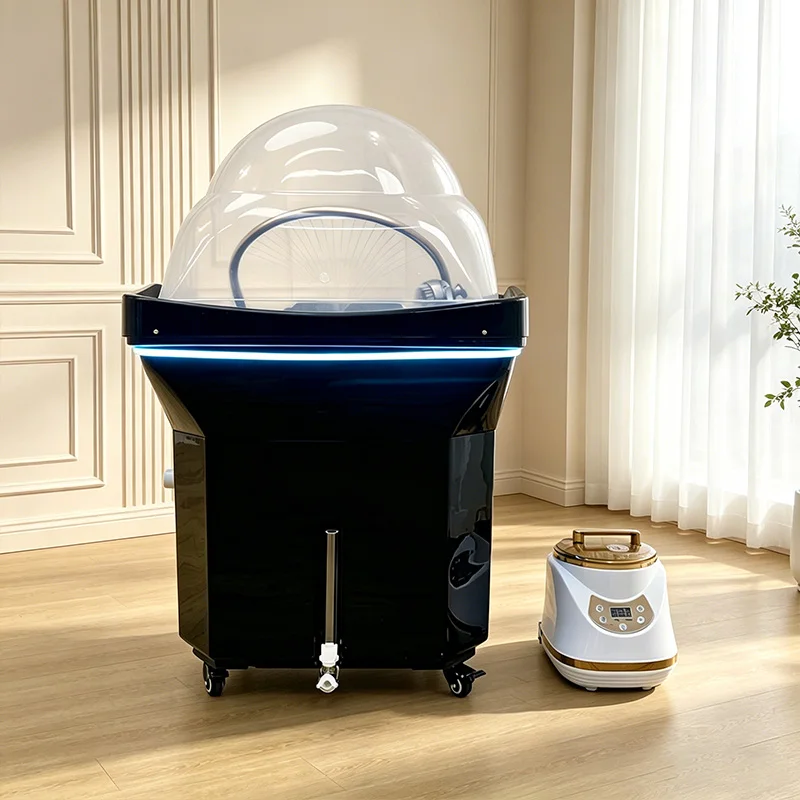 Portable Head SPA Shampoo Basin, 60L Water Storage Capacity can Heated and Moved, No Need to Connect Water Pipe, Salon Furniture