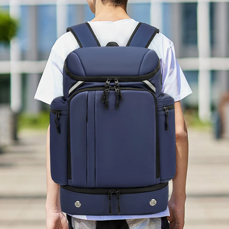 Multi Functional Waterproof Travel Backpack Independent Shoe Compartment Night Reflective Backpack Thermal Insulated Outdoor Bag