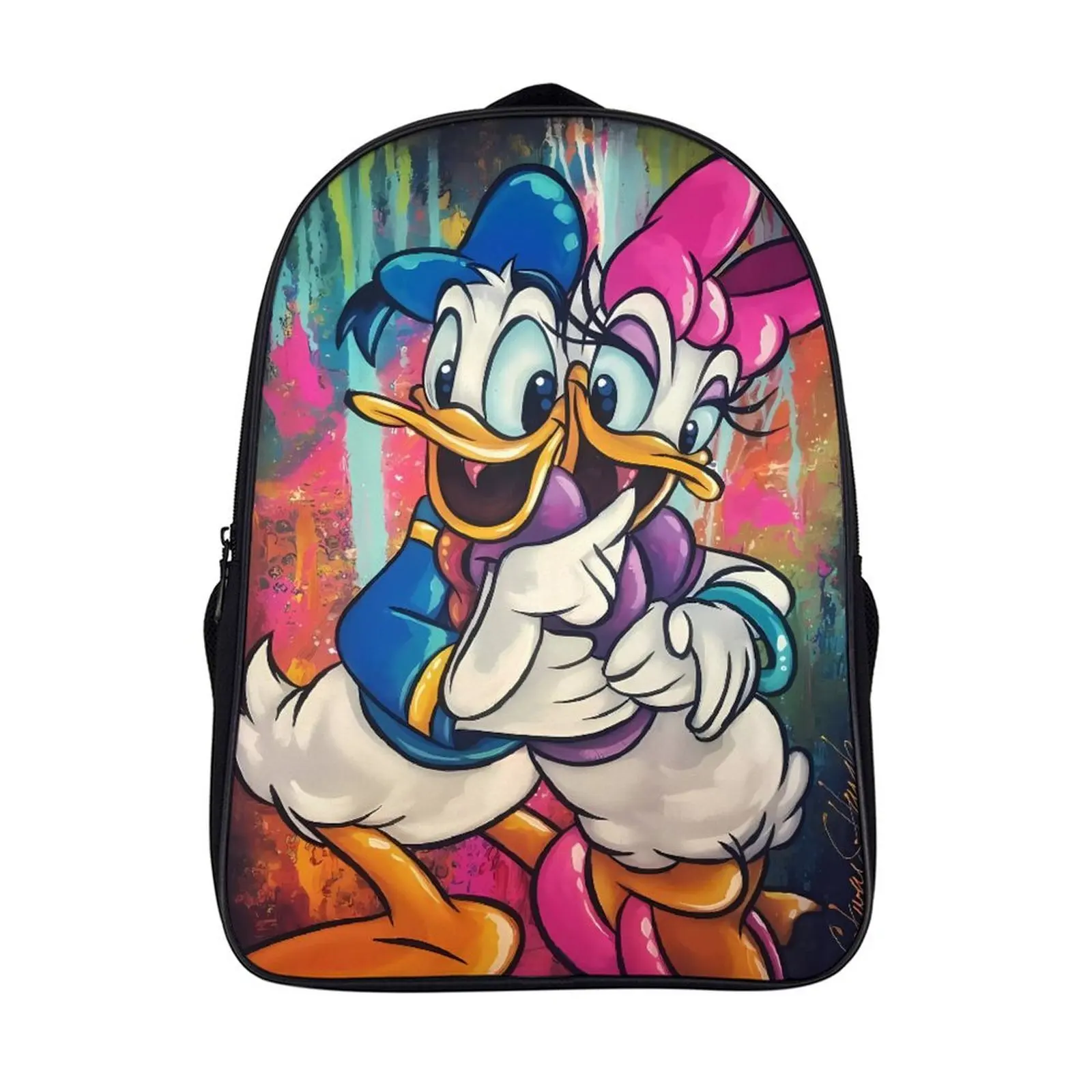 

Fashion Student's Backpack Cartoon Disney Donald Duck School Bag 16 Inch 2 Compartment Backpack Student Schoolbag