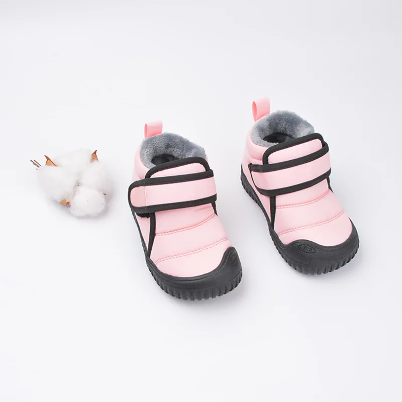 Size 21-26 Baby Kids Winter Shoes Waterproof Soft Soles Toddler Baby Snow Boots Thick Plush Warm Boys Girls Casual Shoes CSH1559