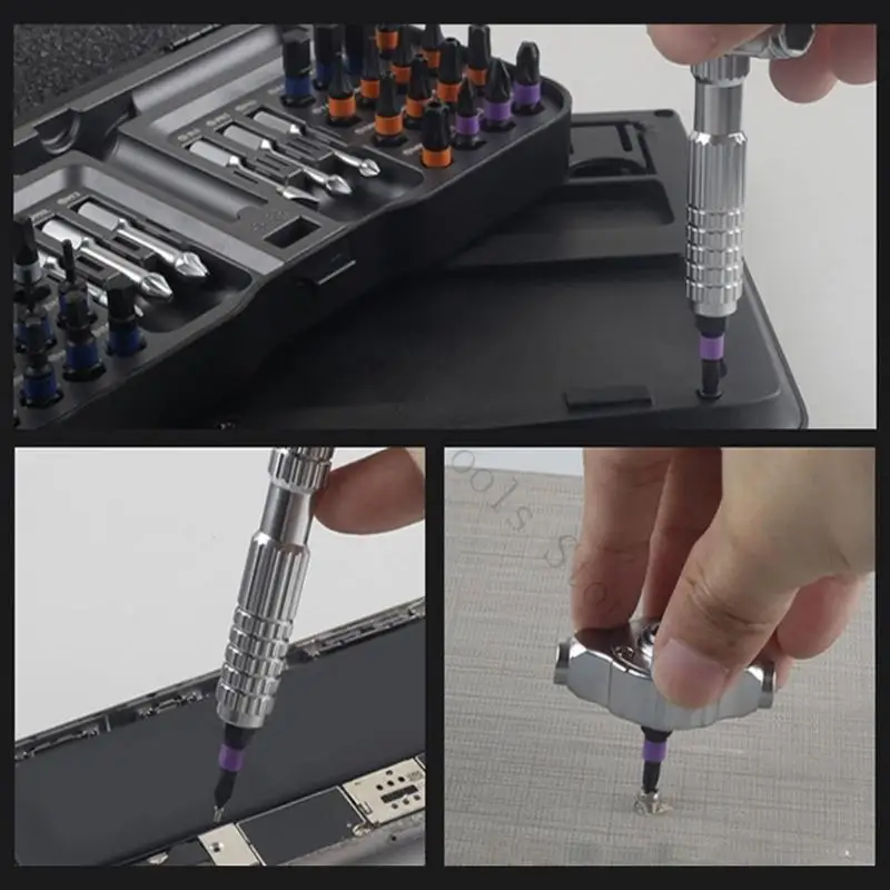 M89A Comprehensive 40pcs Ratcheting Screwdriver Ergonomic Grip Compact Storage Case Suitable for Tight Space Mechanics Repair