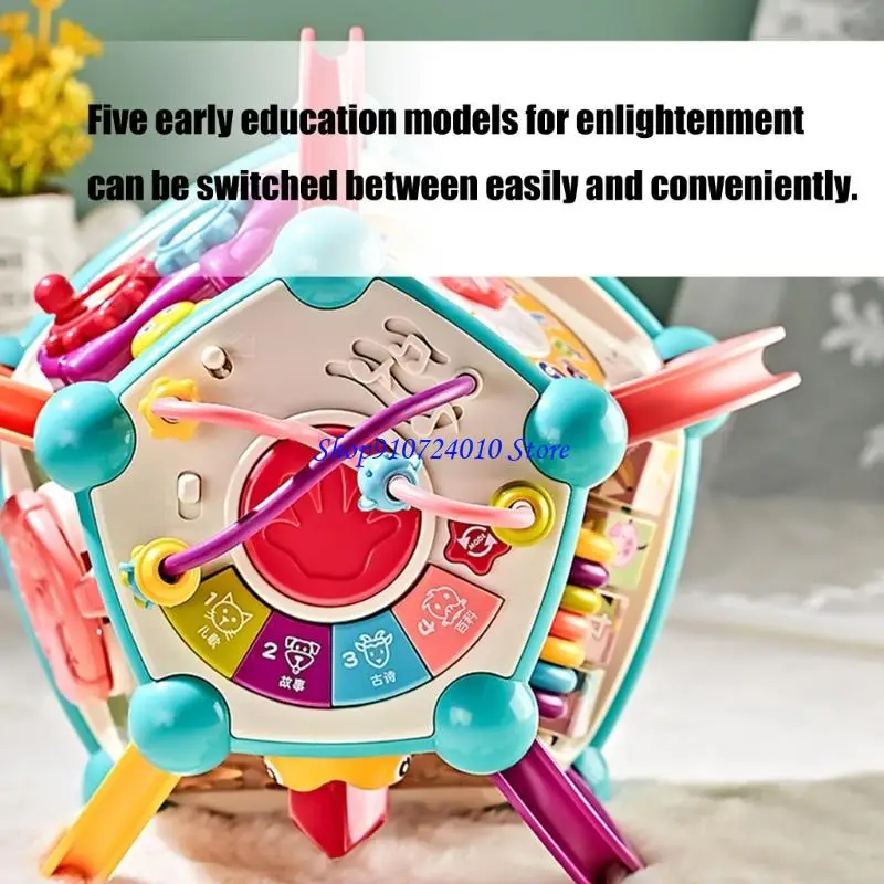 77HD Attività educativa Blocco giocattolo per bambini 7in1 Punti puzzle giocattolo con smistamento del colore stimolazione a