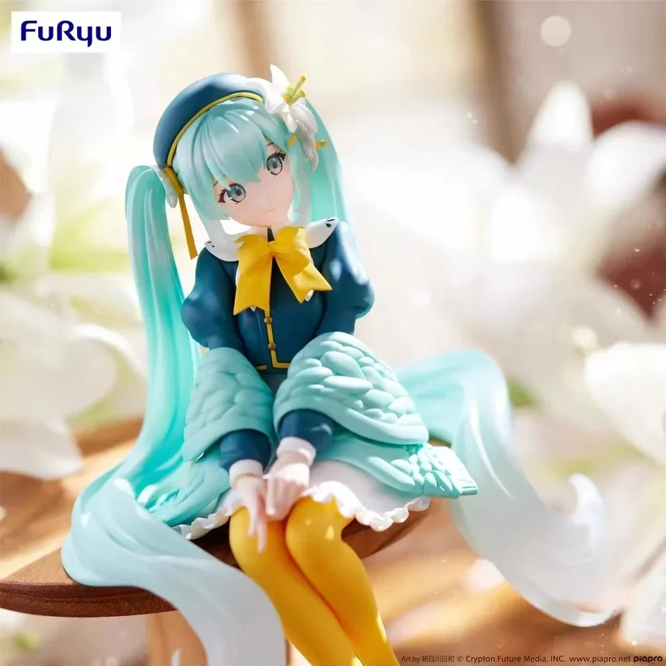 FURYU Hatsune Miku Fairy Anime Action Noodles Stopper figura juguetes para niños y niñas, regalos de cumpleaños para niños, Original