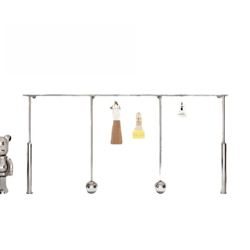 

Display racks, wall-mounted stainless steel, hanger clothing store display shelves