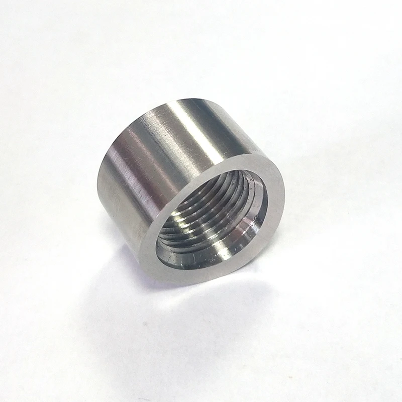 2PCS Oxygen Sensor Weld Bung Stainless Steel M18x1.5 Notched Welded Base Nut O2 Sensor Mounting Bungs M18x1.5 Bung