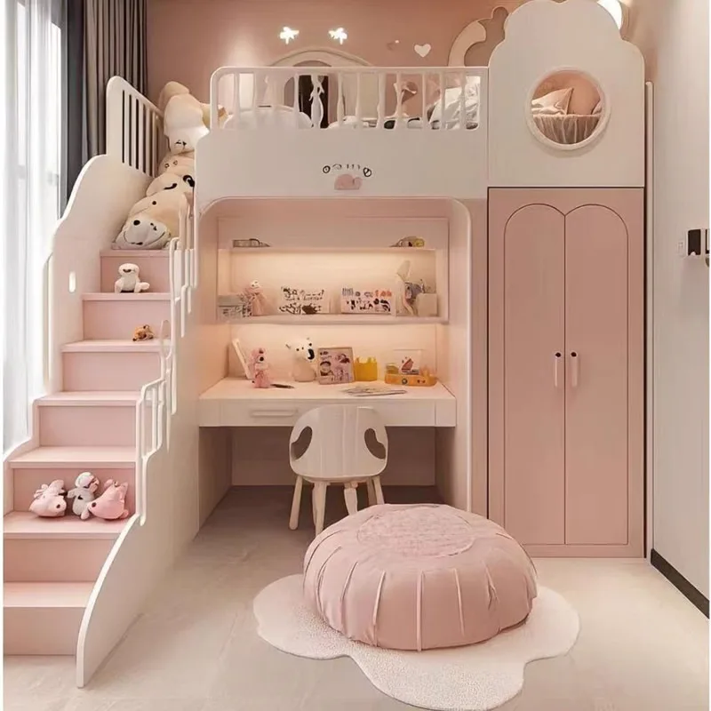 Luxuce Stairs Normal Kids Beds Decker Guardrail Single Modern Girls Children Beds Princess Single Camas Infantile Furniture Home - Image 5