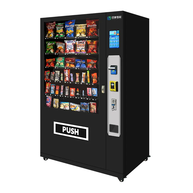 Hot Selling Combo Vending Machine  Small Vending Machine Sale For Foods And Drinks Digital Combo Black Vending Machines