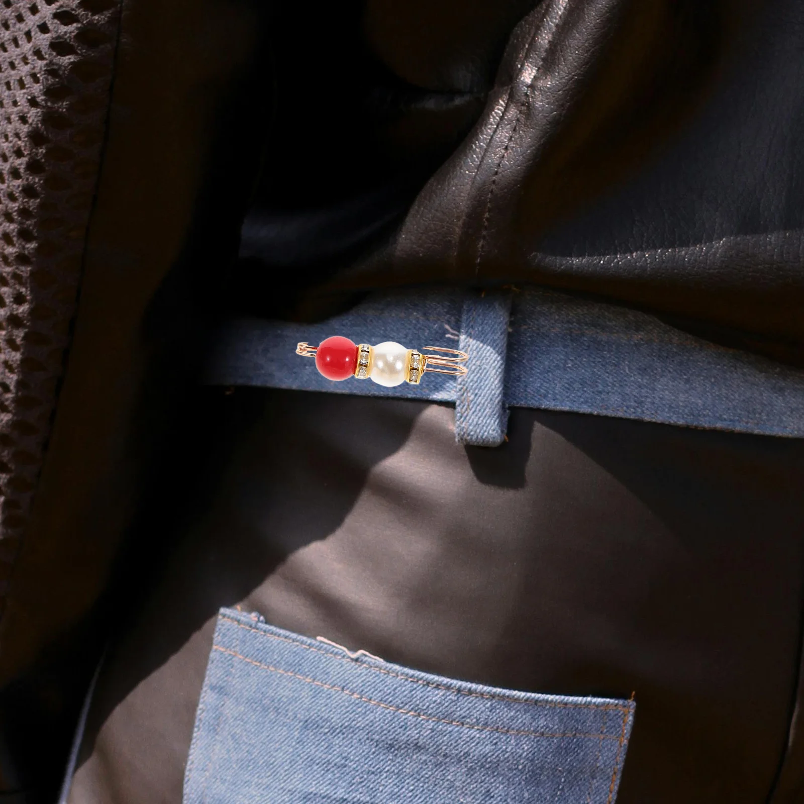 6 قطعة دبابيس اللؤلؤ الأنيقة الخصر المشدود دبابيس لفساتين السراويل التنانير خمر سترة شال مقاطع النساء الملابس ديكور