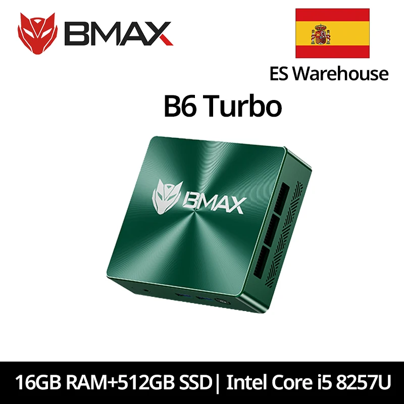 Mini PC BMAX B6 Turbo Intel Core I5 8257U Windows 11 16 GB de RAM 512 GB SSD HD…