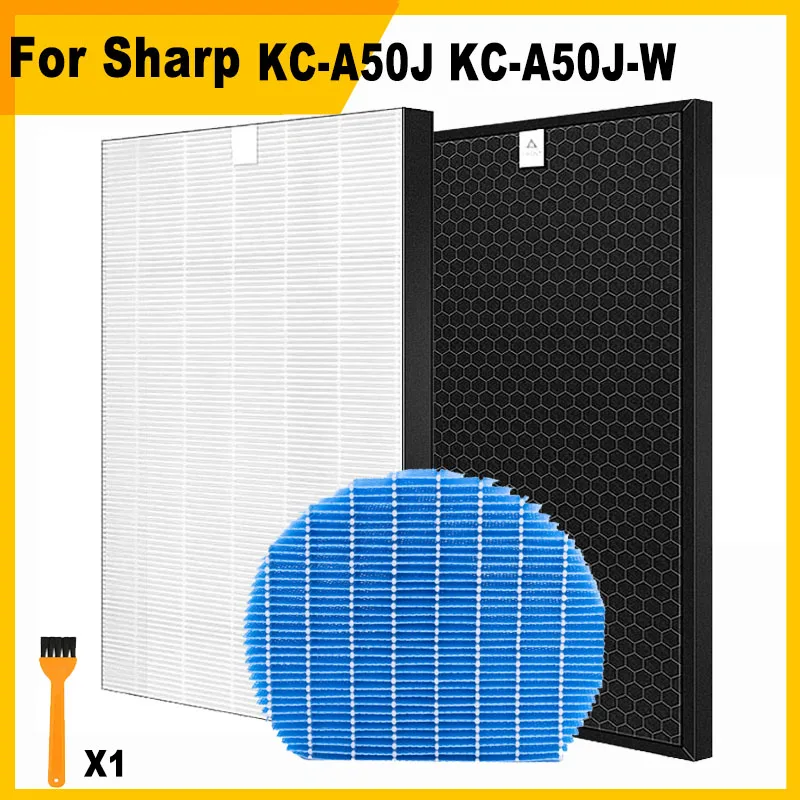 لتنقية الهواء شارب KC-A50J KC-A50J-W KCA50JW، فلتر HEPA وفلتر إزالة الروائح الكريهة FZ-A50HFE FZ-A50DFE