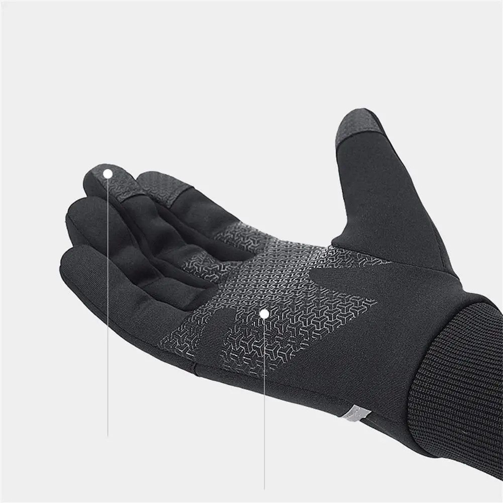 1 par de guantes impermeables antideslizantes para invierno, guantes cálidos para pesca, pantalla táctil, esquí y ciclismo