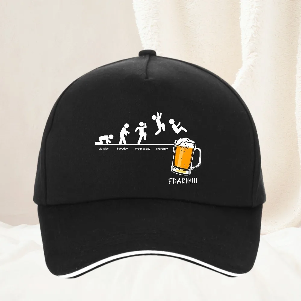 

Weekend Countdown Beer Design Baseball Cap Adjustable Outdoor Men Women hat Outdoor Streetwear Sports Hats