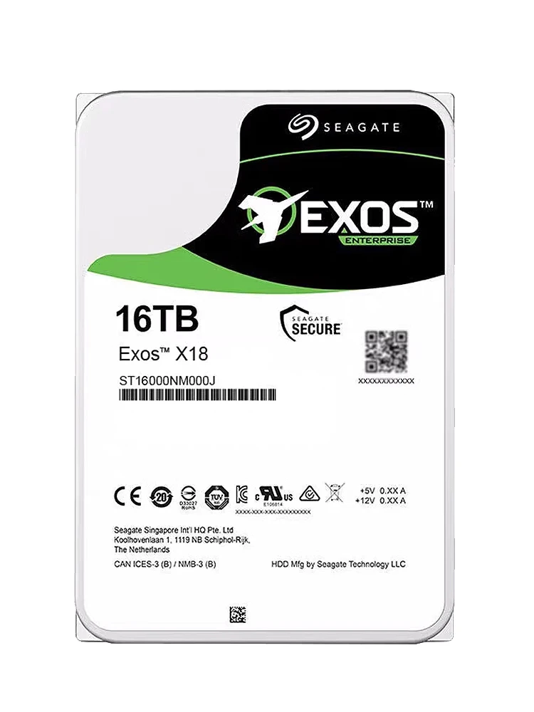 

Жесткий диск ST16000NM000J для SEAGATE EXOS X18 16 Тб SATA 6 Гб/с 7200 об/мин 256 Мб 3,5 "HDD для настольного сервера ST16000NM001J