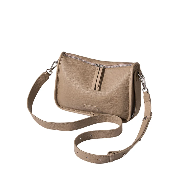 23*18*10cm, 2 Belts, Female Hobo Cross-body Bag, Women Genuine Leather Shoulder Bag, Real Cow's Skin Messenger Bag, 8727