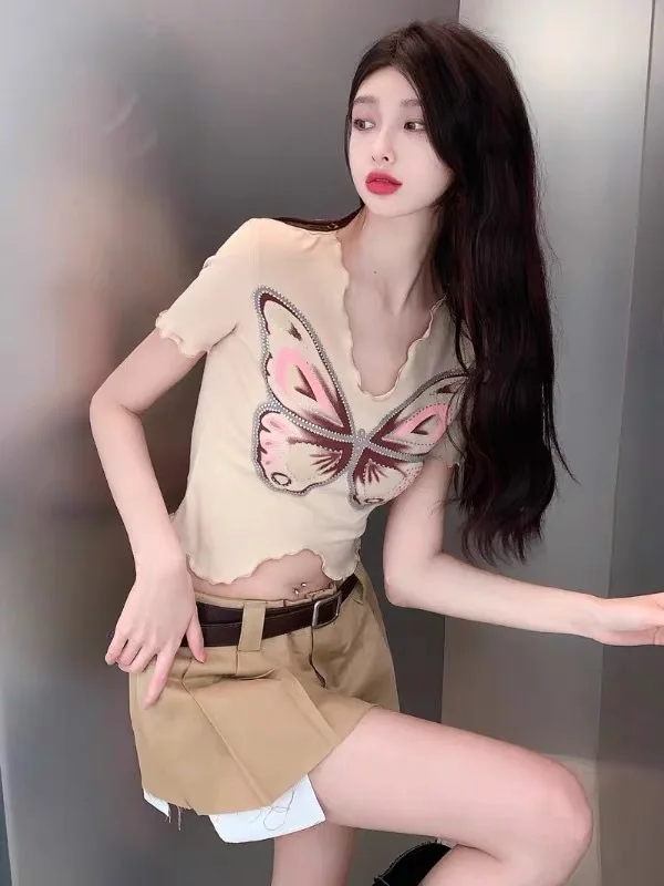 Short Sleeve T-shirts Women Harajuku Casual Floral Tops Comfortable Loose Fit Breathable Daily Feminine Summer Casual Streetwear