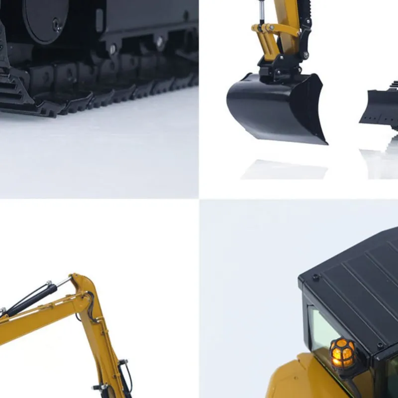 1/14 C308 RC Hydraulic Excavator 4 Valve Remote Control Construction Vehicle Extended Arm Brushless Motor No Sounds Charger