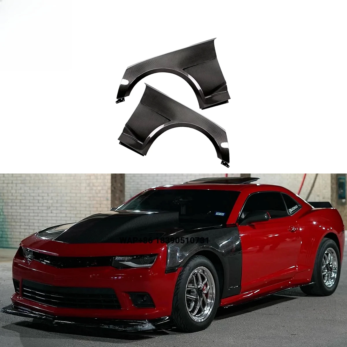 Perfect Fitment Carbon Fiber Front Fender for  Camaro 2010-2015-Retrofit/Upgrade New 6 Months Warranty