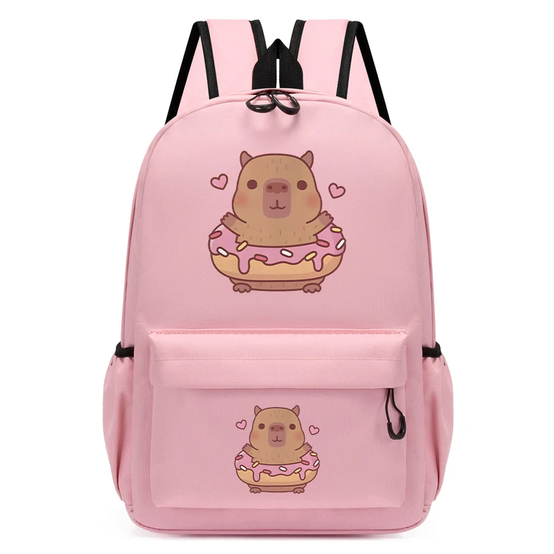 New Cute Trend CHILDREN'S School shoulder zaino Bag Cute capibara Donut School student zainetto Kids Anime Cartoon Bagpack