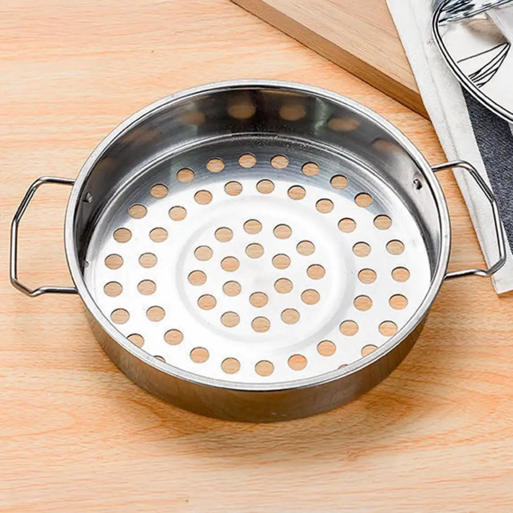Large Hole Colander with Long Handle Stainless Steel Slotted Spoon for Frying Draining Essential Multi-Purpose Kitchen Tool