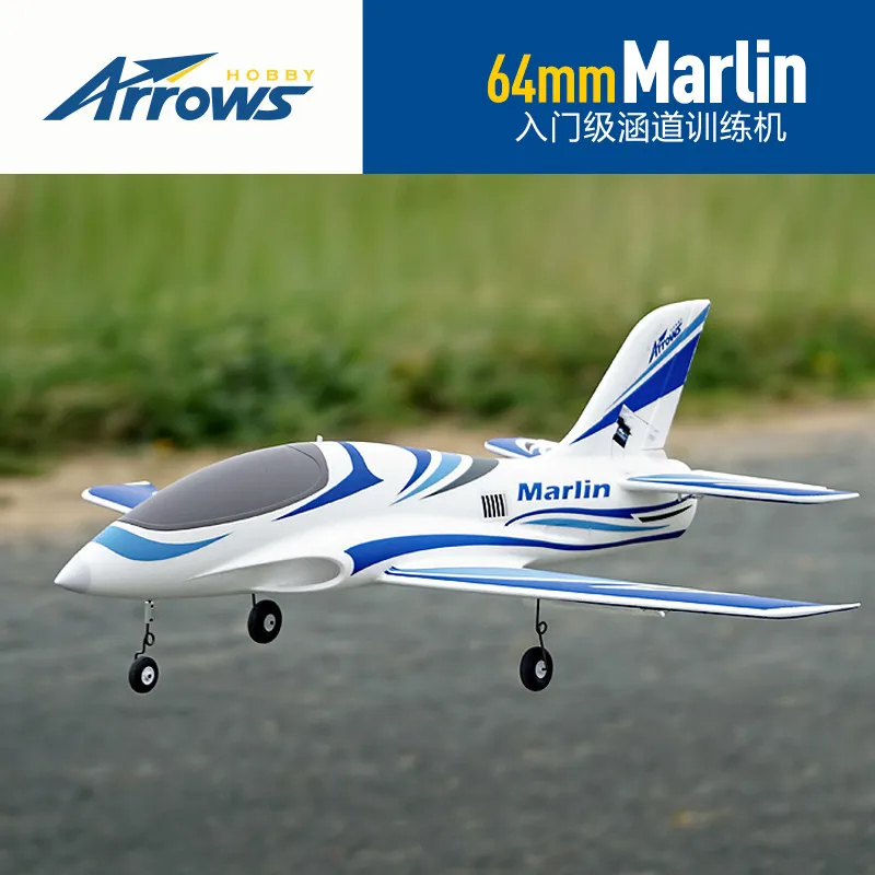 Arrows Hobby Rc Model Airplane Marlin 64mm Ducted Fan Fixed Wing Crash Resistant Electric Sport Trainer For Beginner Outdoor