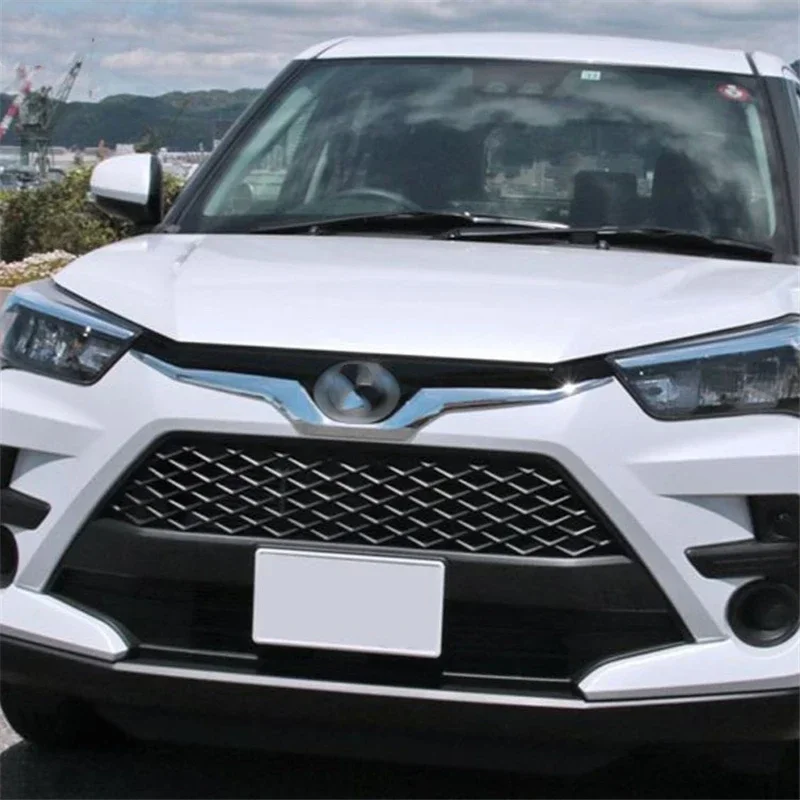 

WELKINRY For Toyota Raize 2020-2025 ABS Chrome Front Car Head Face Grille Logo Trademark Airscoop Intake Air Vent Cover Trim