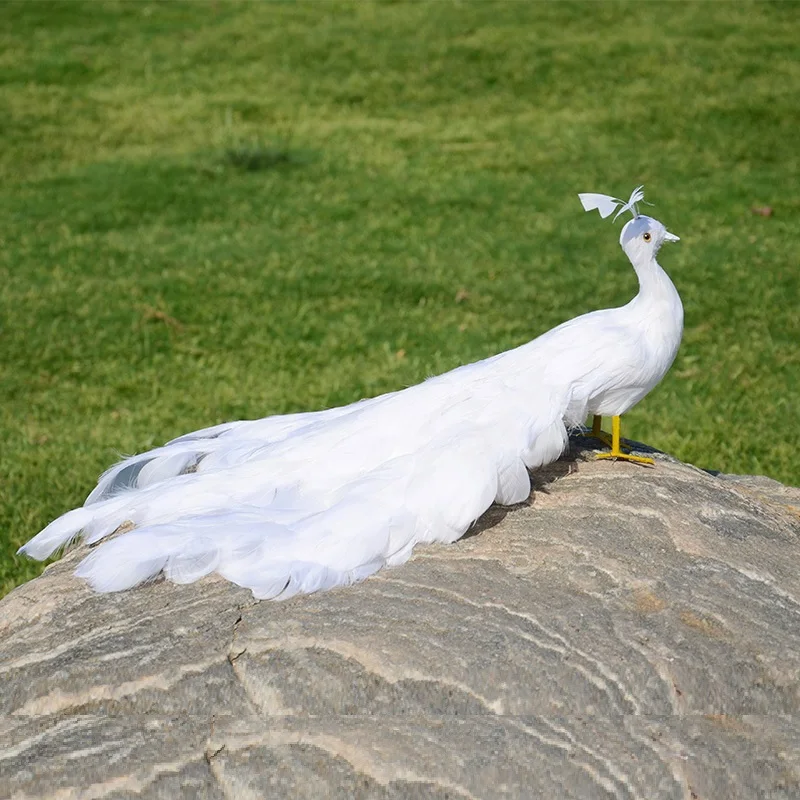 Foam&Feathers Bird Beautiful Peacock Bird Model Handicraft Ornaments Home Garden Decoration Photography Props Gift a2059