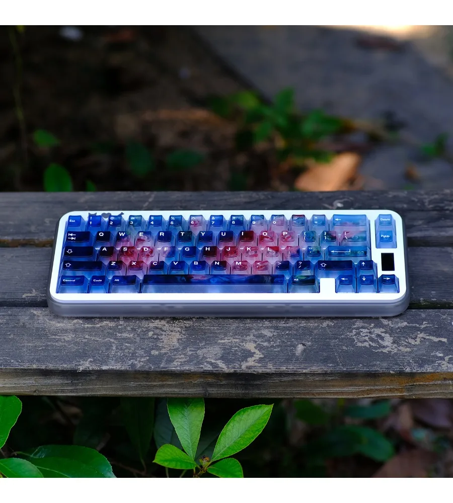 Rose PC fog transparent mechanical keyboard keycap ai3D process original factory highly adapted wooting etc