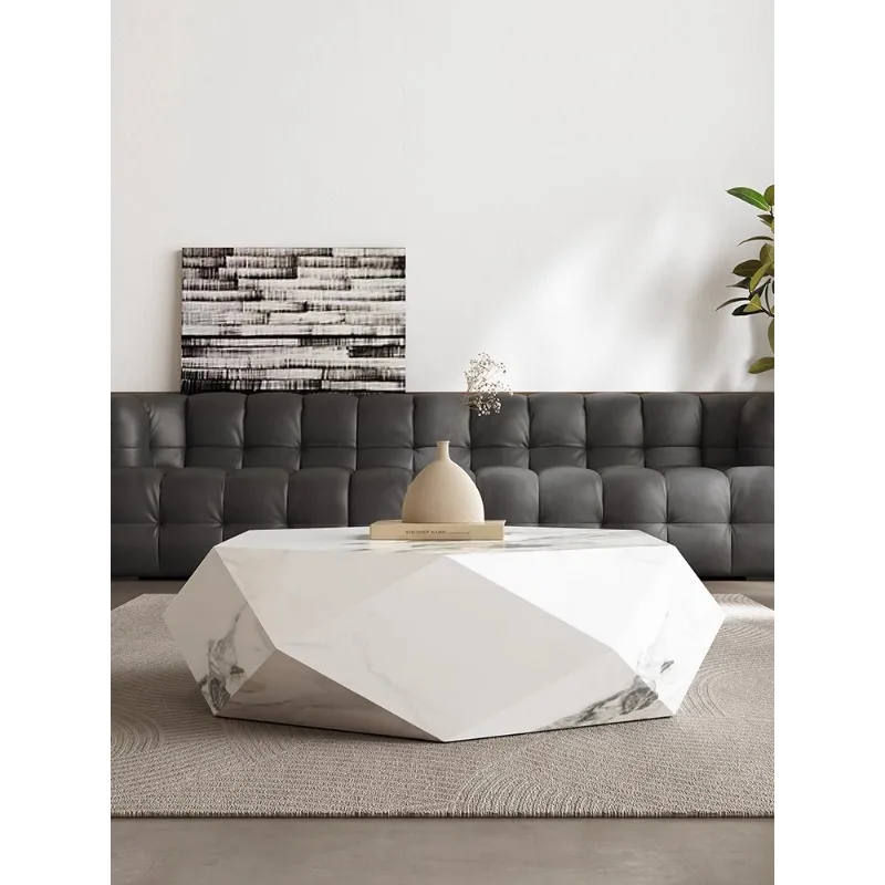 Italian diamond family coffee table, small living room, modern and simple, designer creative personality,