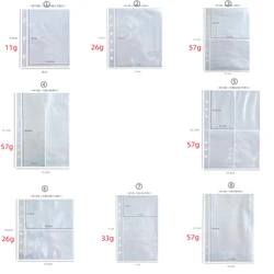 10piece A5/A6/A7 Inside Page for Photocard Collection Creative Transparent Visiable Insert Supplemental Inner Page Card Sleeve