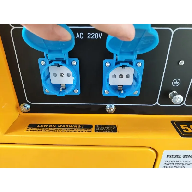 ダイセル発電機 50/60Hz周波数 AC単相出力 220V定格電圧 電気始動 5KVA