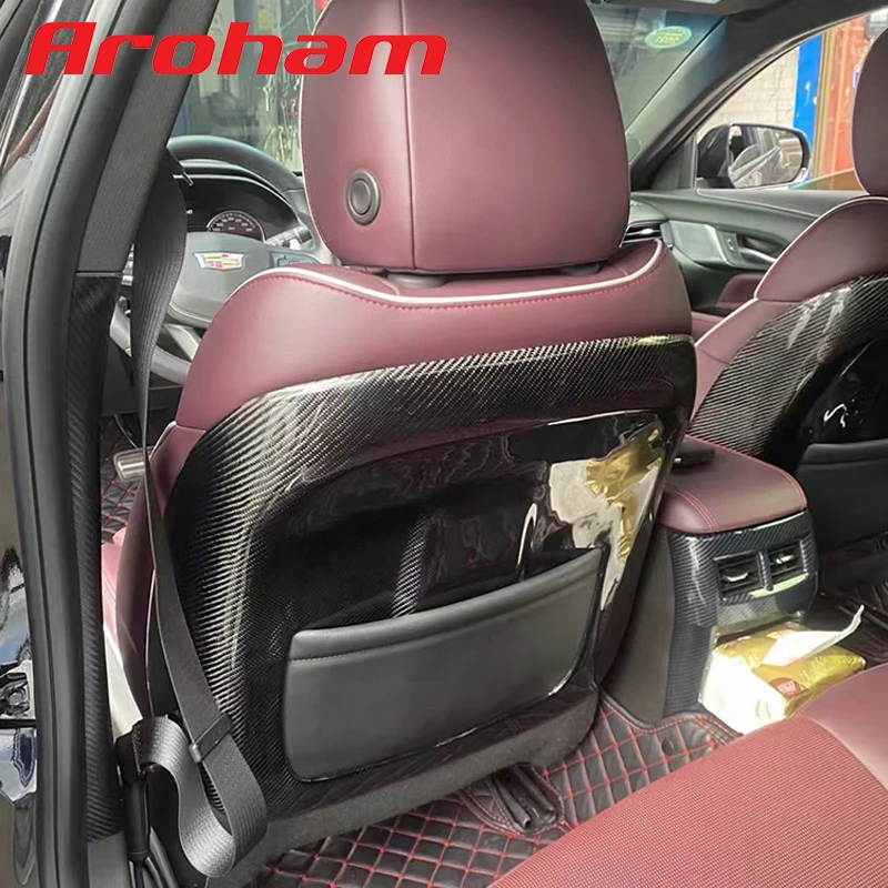 Aroham Real Carbon Fiber Seat Back Panel For Cadillac CT5 2020 2021 2022 2023