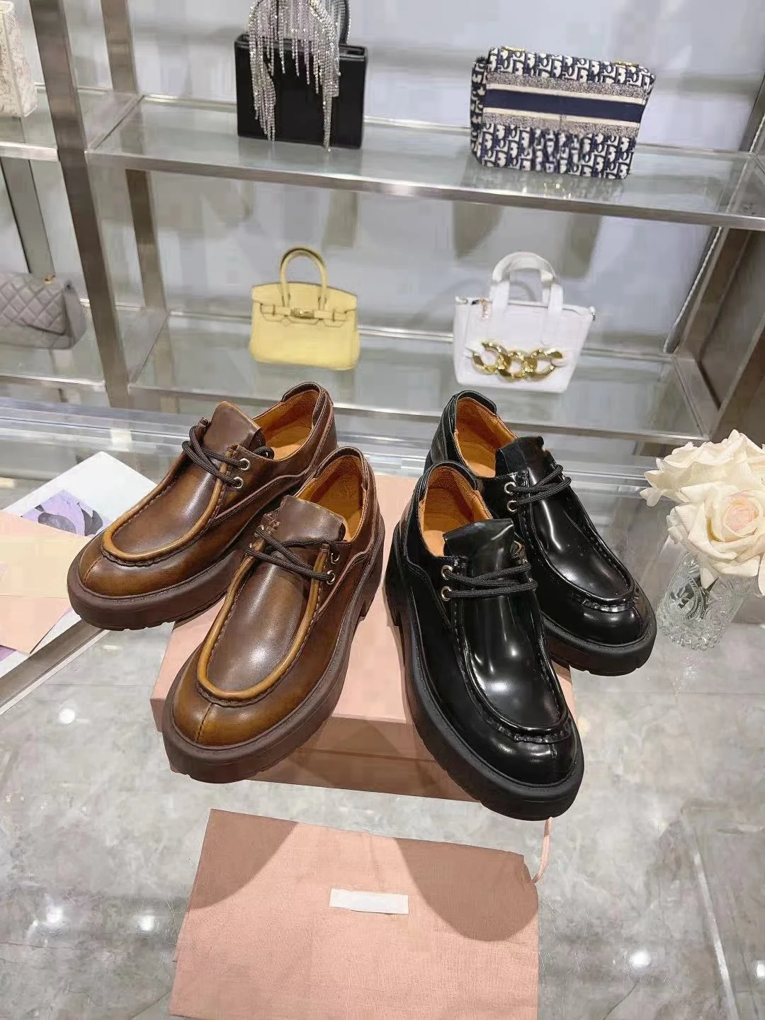 Mocassins de fundo grosso, práticos, duráveis, bem pareados, elegantes e versáteis, novos, outono e inverno, 2023