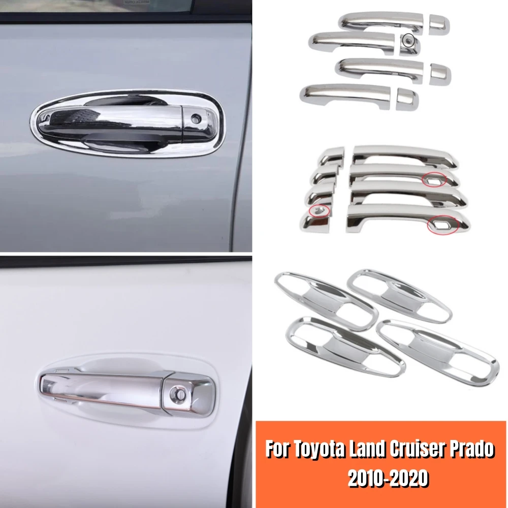 

For Toyota Land Cruiser Prado 150 2010-2020 ABS Chrome Car door handle bowl cover Decoration Anti-scratch Exterior Accessories