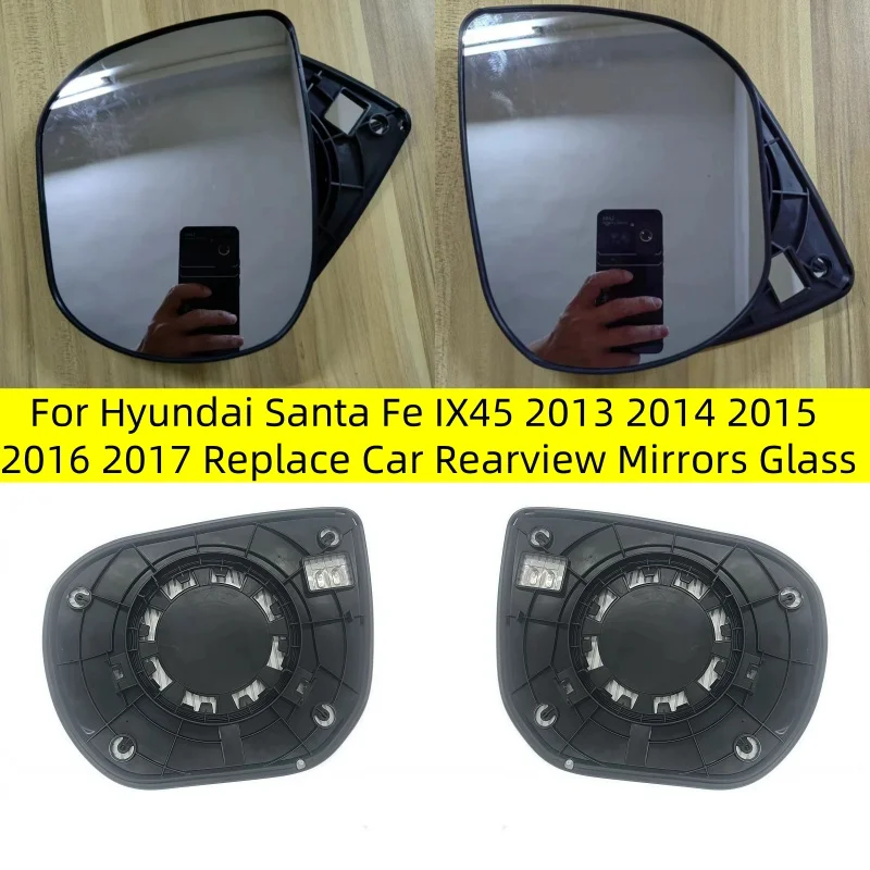 

Car Rearview Mirrors Glass Outside Door Side Mirror Lens with Heating For Hyundai Santa Fe IX45 2013 2014 2015 2016 2017 Replace