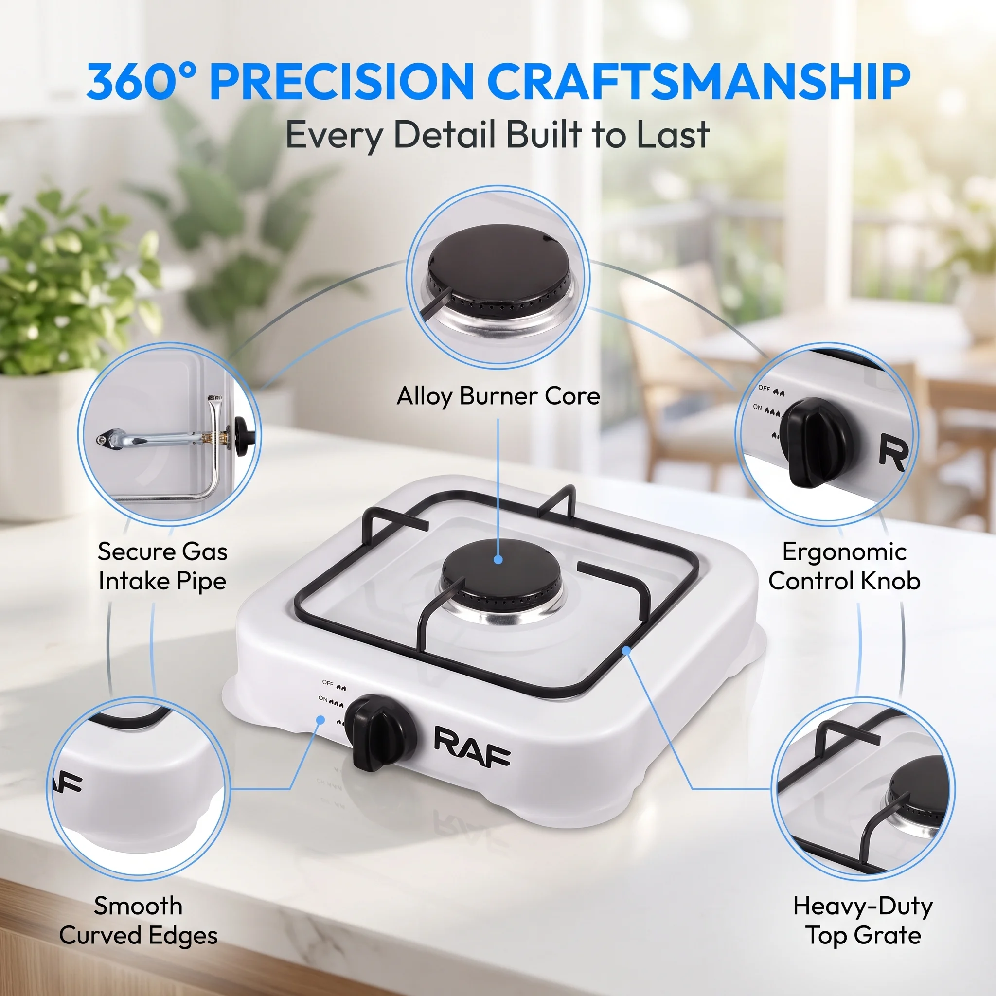 Cross-border foreign trade export European-style single-head portable stove, simple European-style gas stove