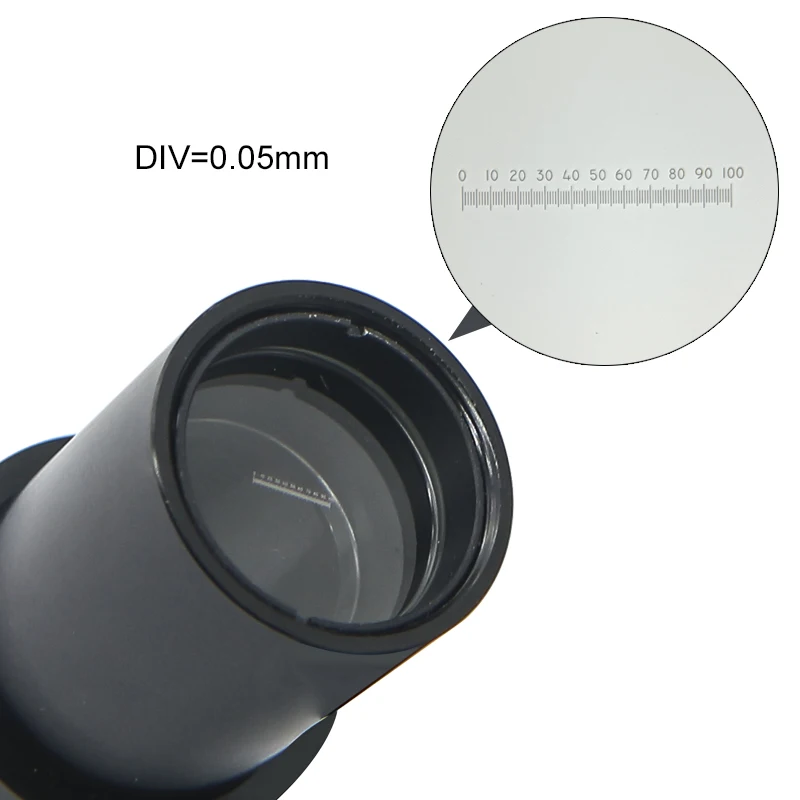 DIV 0.05mm Microscope Micrometer Calibration Slide 100mm 0.1mm Scale Horizontal Measurement Optical Glass Microscope Accessories