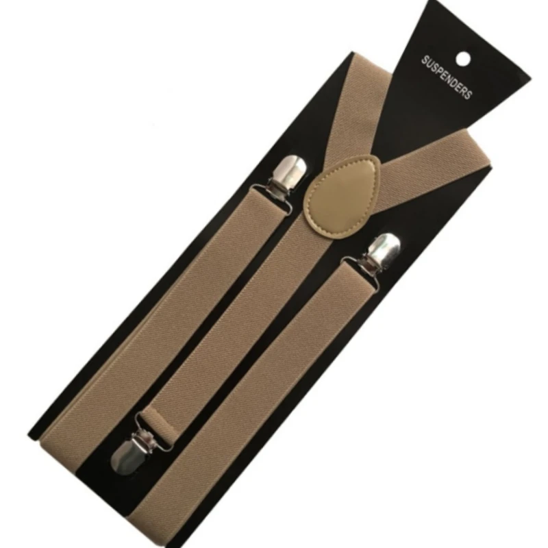 Effen kleur elastische lederen bretels bretels mannen vrouwen zwart blauw rood verstelbare bandjes voor bruiloft pak rok accessoires cadeau